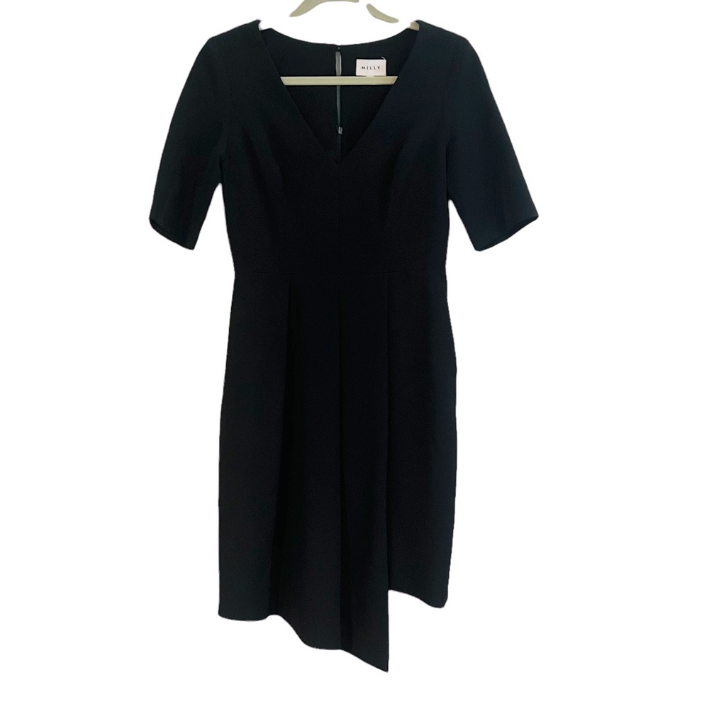 Milly V-Neck Little Black Dress